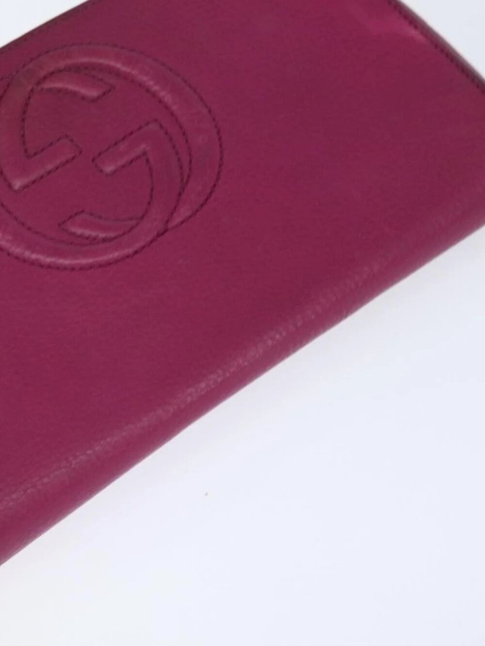 GUCCI Chain Soho Shoulder Bag Leather Pink Gold 336752 Auth - Picture 9 of 16